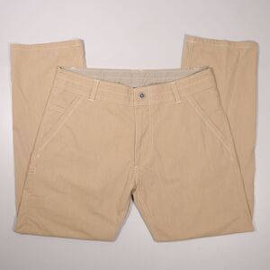 Kuhl Slax Pants Mens 34x30 Beige Chino Outdoors Casual Hiking Straight Leg